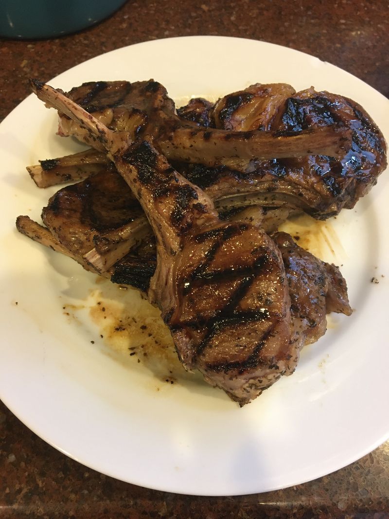 grilled lambchops in mint
